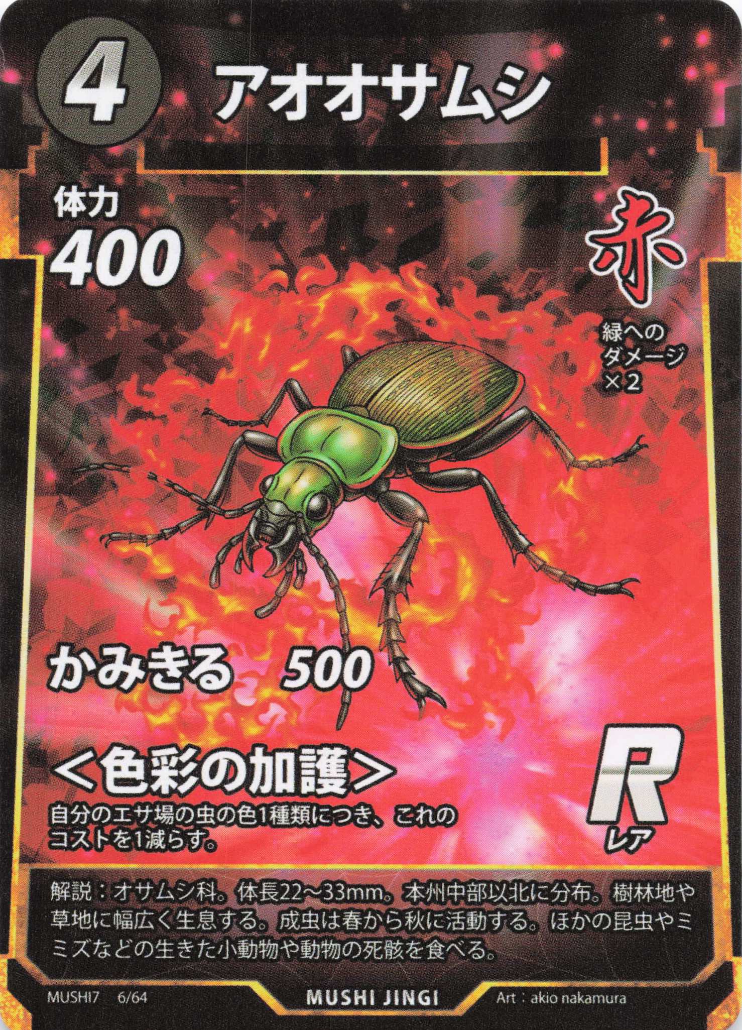 アオオサムシ（R）のカード画像